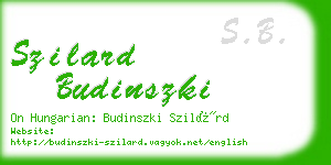szilard budinszki business card
